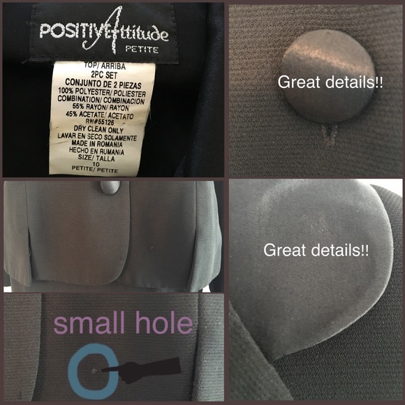 Vintage Petite Black Suite - Picture 2 of 3